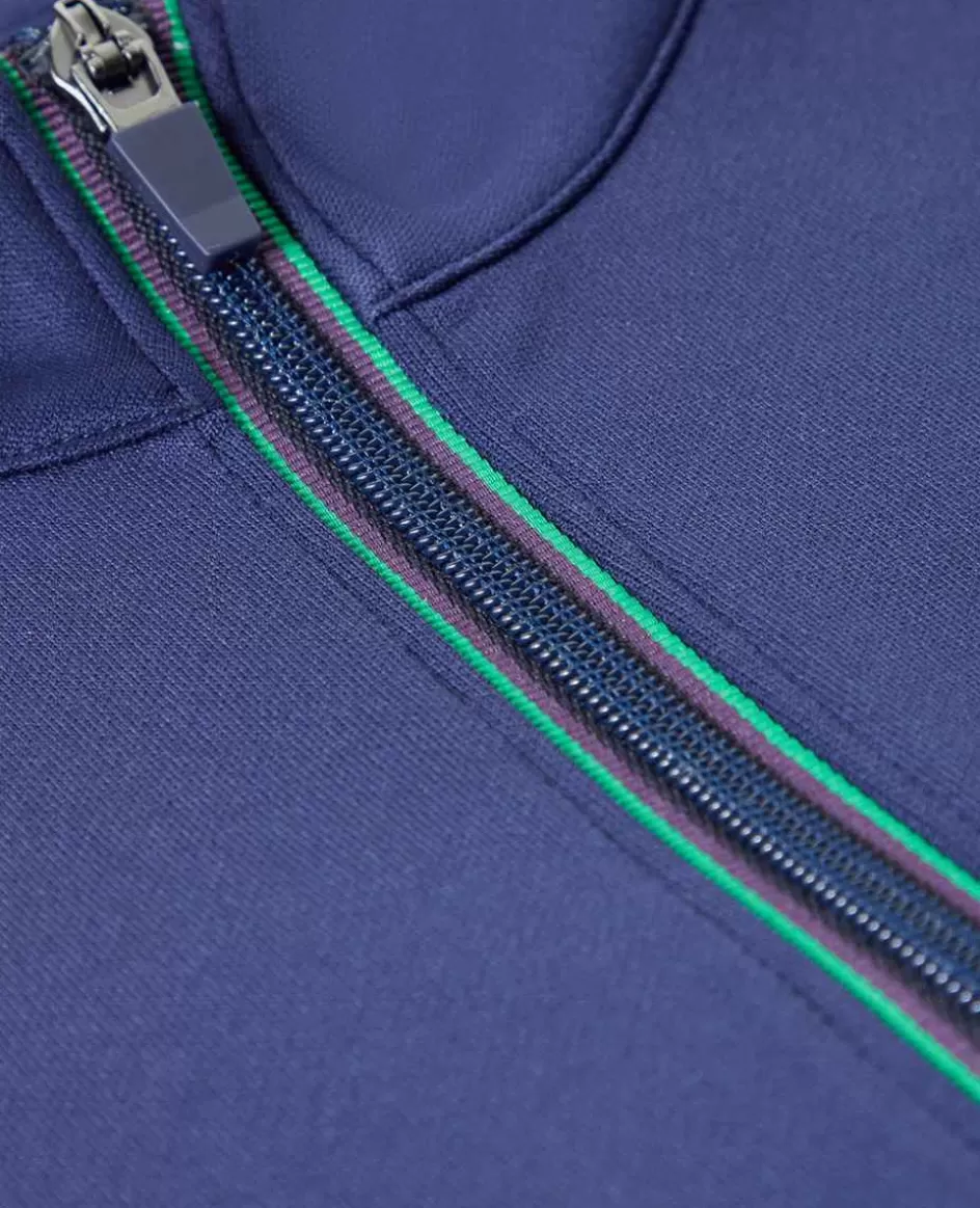 Wimbledon Mens Core Performance 1/4 Zip Training Top - Navy