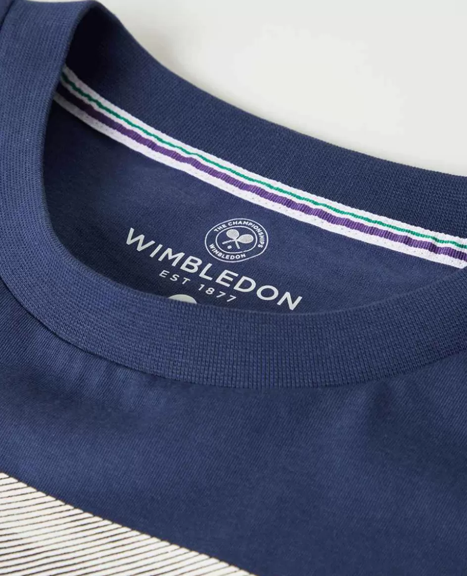Wimbledon Mens Photo Print T-Shirt - Navy