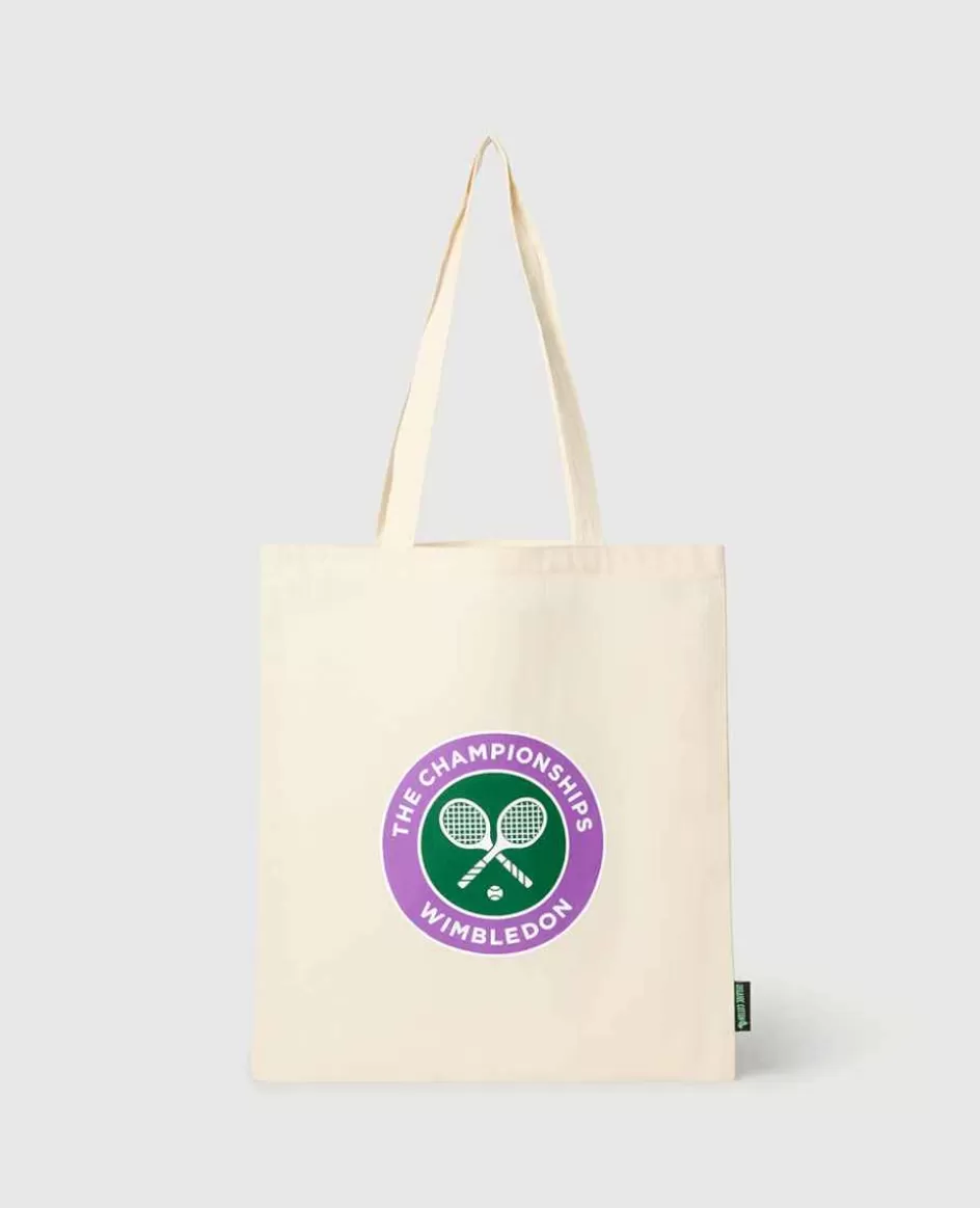 Wimbledon Organic Cotton Shopper Tote With Championships Logo - Natural