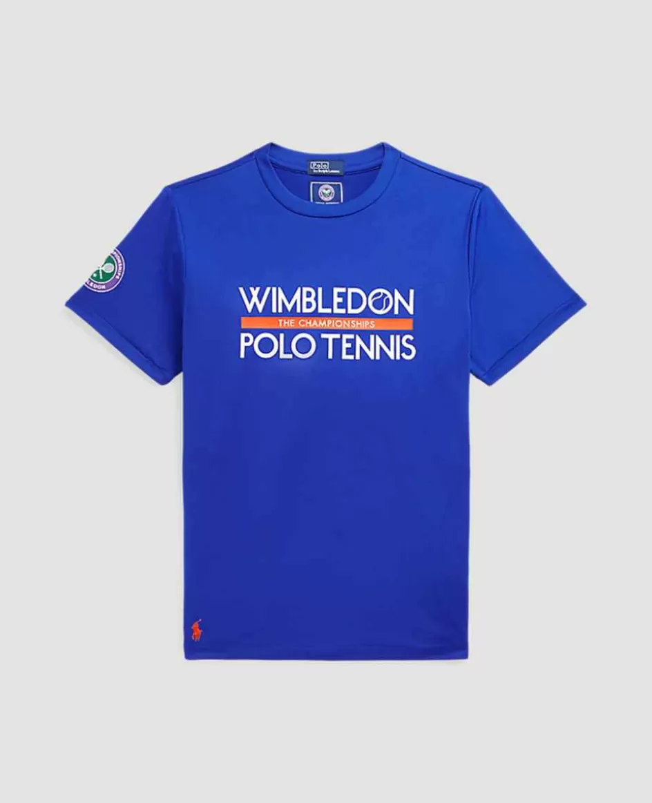 Ralph Lauren Polo Kids Performance Jersey Graphic Tee - Blue