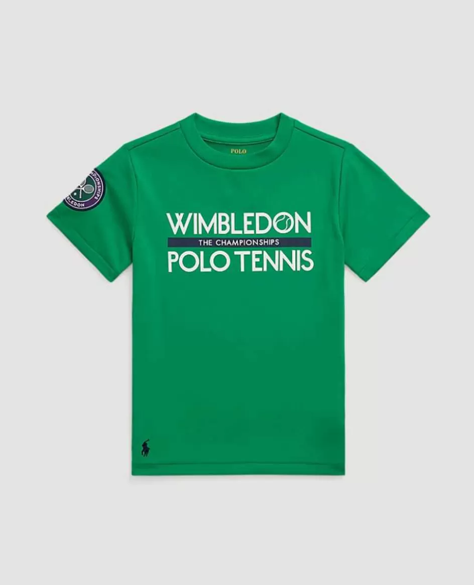 Ralph Lauren Polo Kids Performance Jersey Graphic Tee - Green