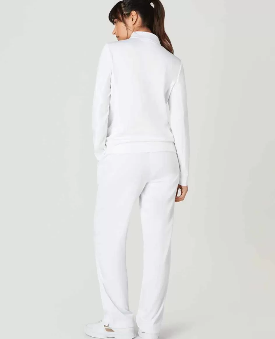 Wimbledon Womens Core Performace 1/4 Zip Training Top - White