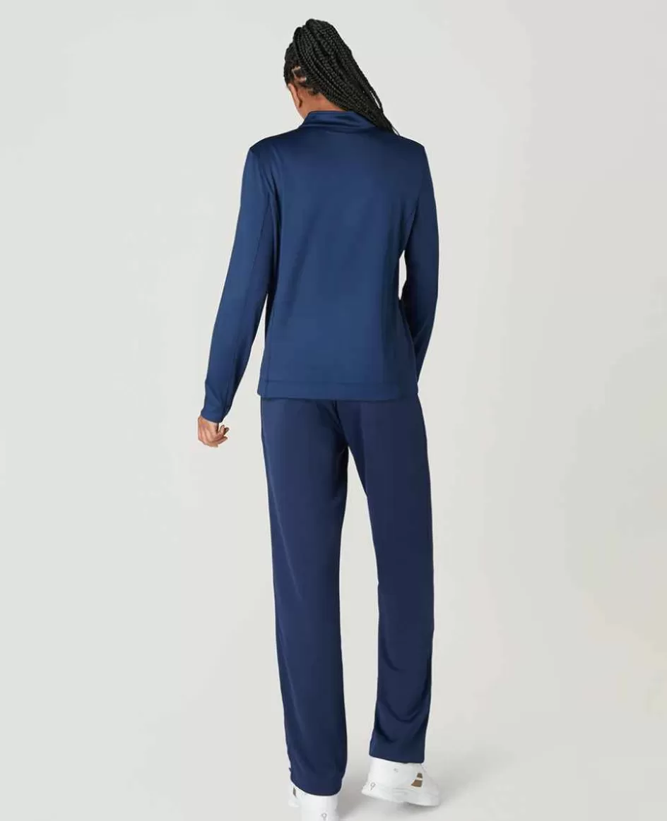 Wimbledon Womens Core Performance 1/4 Zip Training Top - Navy